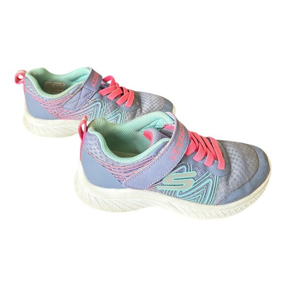 SKECHERS Kids Size 13 Girls Sneakers Gym Shoes Machine Washable Microspec Purple - Picture 4 of 8